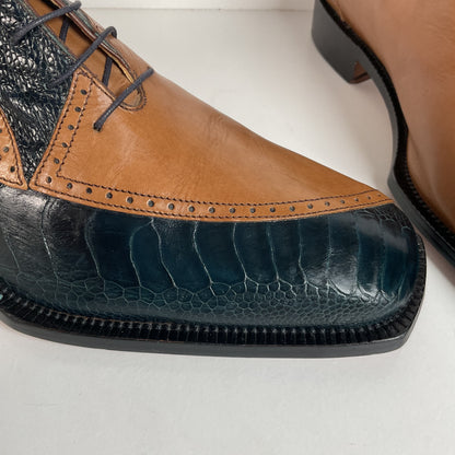 Belvedere Ostrich Leg Oxford Shoes | Split Toe | Exotic | Men’s 10 M
