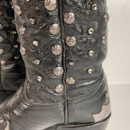 Custom Metallic Cowgirl Boots | Wingtip | Embellished | Women’s 7.5 B
