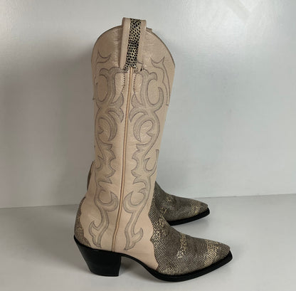 Vintage Ringtail Lizard Cowgirl Boots | USA Made | Custom | 1980s | Women’s 6 B