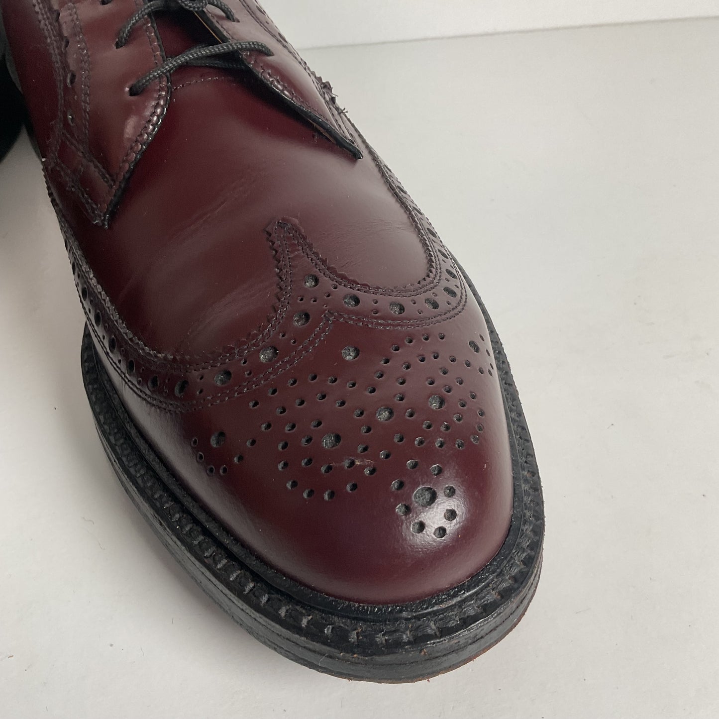 Nettleton Vintage Nettleton Cordovan Longwing Derby Shoes 10 C USA Made
