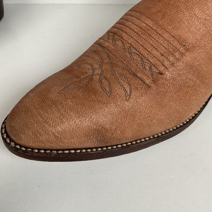 Vintage Dan Post Elk Skin Cowboy Boots | USA Made | Men’s 9.5 D