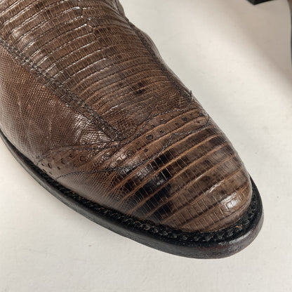 Vintage Justin Teju Lizard Cowboy Boots | Brogued | USA Made | Men’s 10.5 B