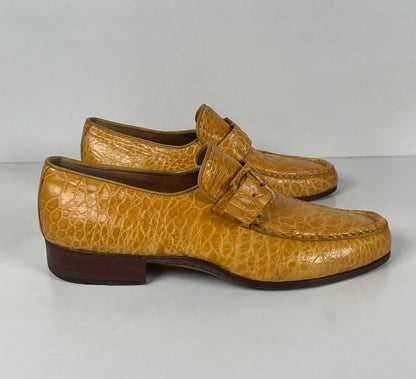Vintage Sea Turtle Loafers | Monk Strap | Yellow | Men’s 7 D