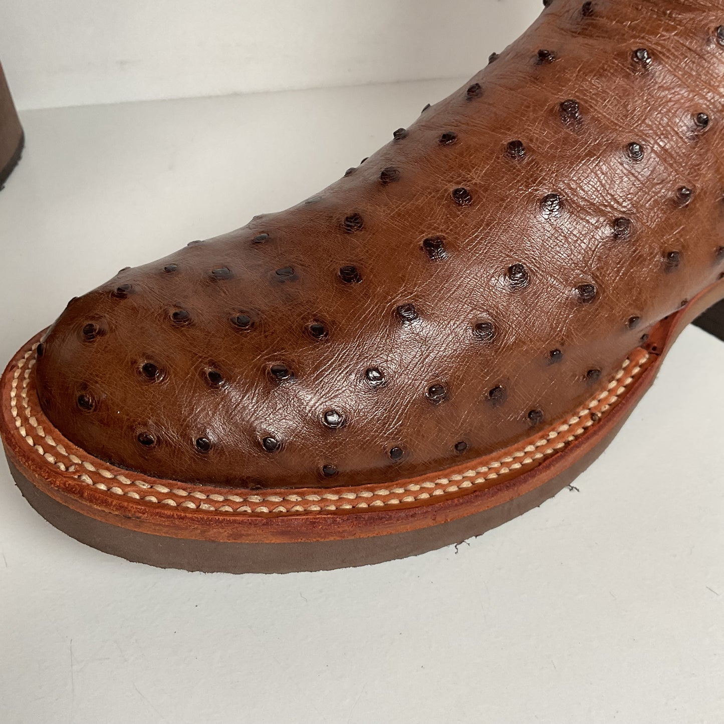Justin Full Quill Ostrich Quill Roper Boots | Tekno Crepe | USA Made | Men’s 8 D