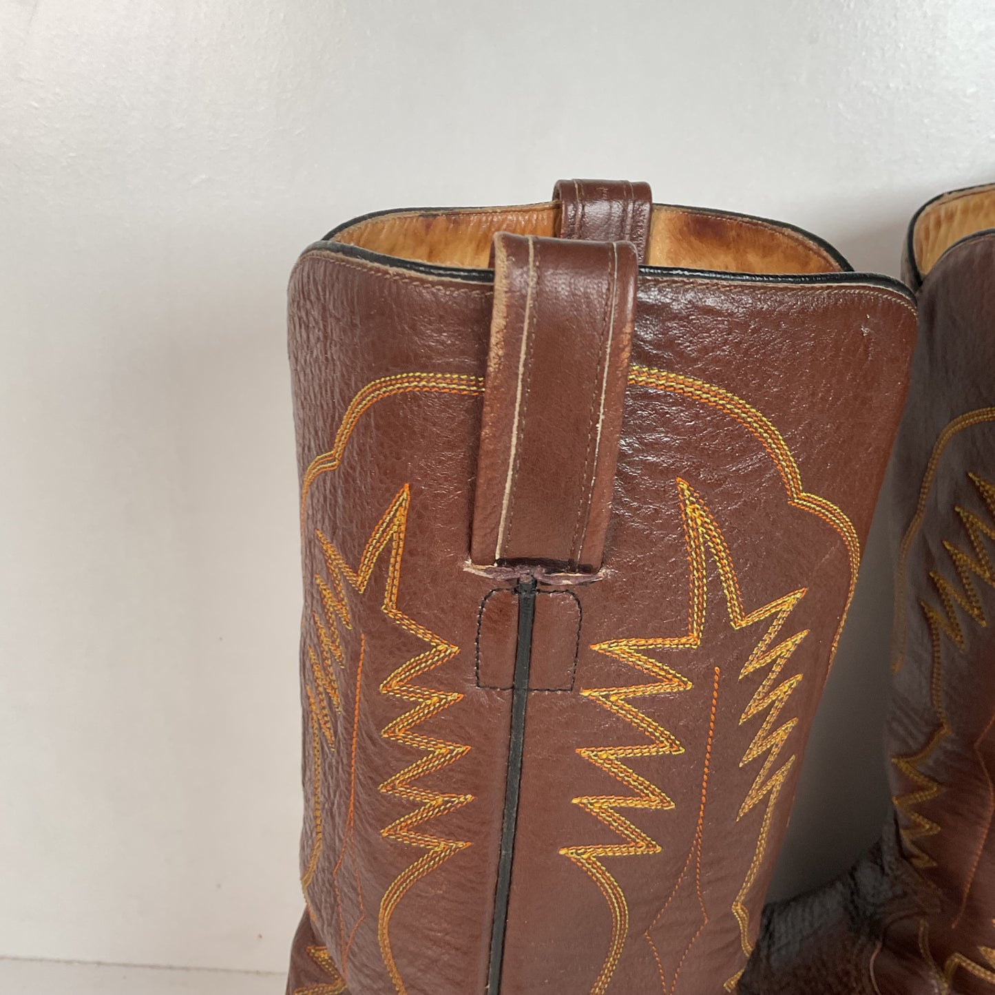 Vintage Brown Shark Skin Cowboy Boots 10 D Exotic