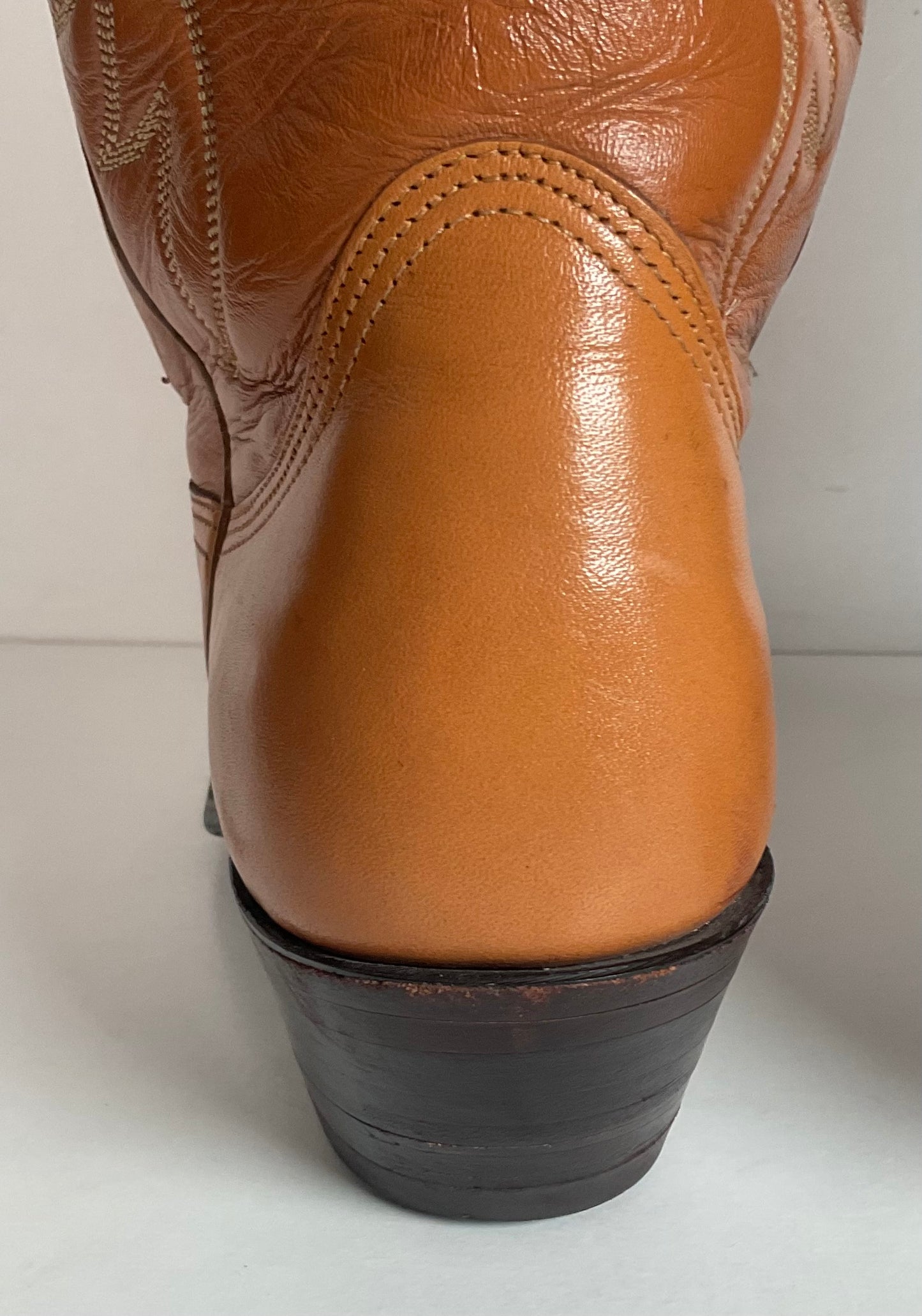 Vintage Nocona 17” Cowgirl Boots 7.5 C USA Made Old White Label