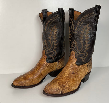 Vintage Tony Lama Boa Snake Cowboy Boots | Exotic | USA Made | Men’s 12 D