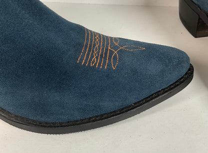 Vintage Blue Jean Denim Cowboy Boots | USA Made | 1970s | Men’s 11 D