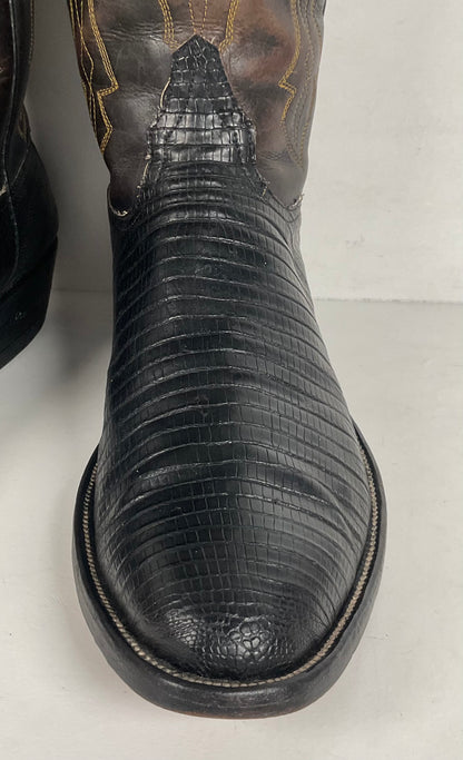 Vintage Rocky Carroll Cowboy Boots | Teju Lizard | Custom | Men’s 10
