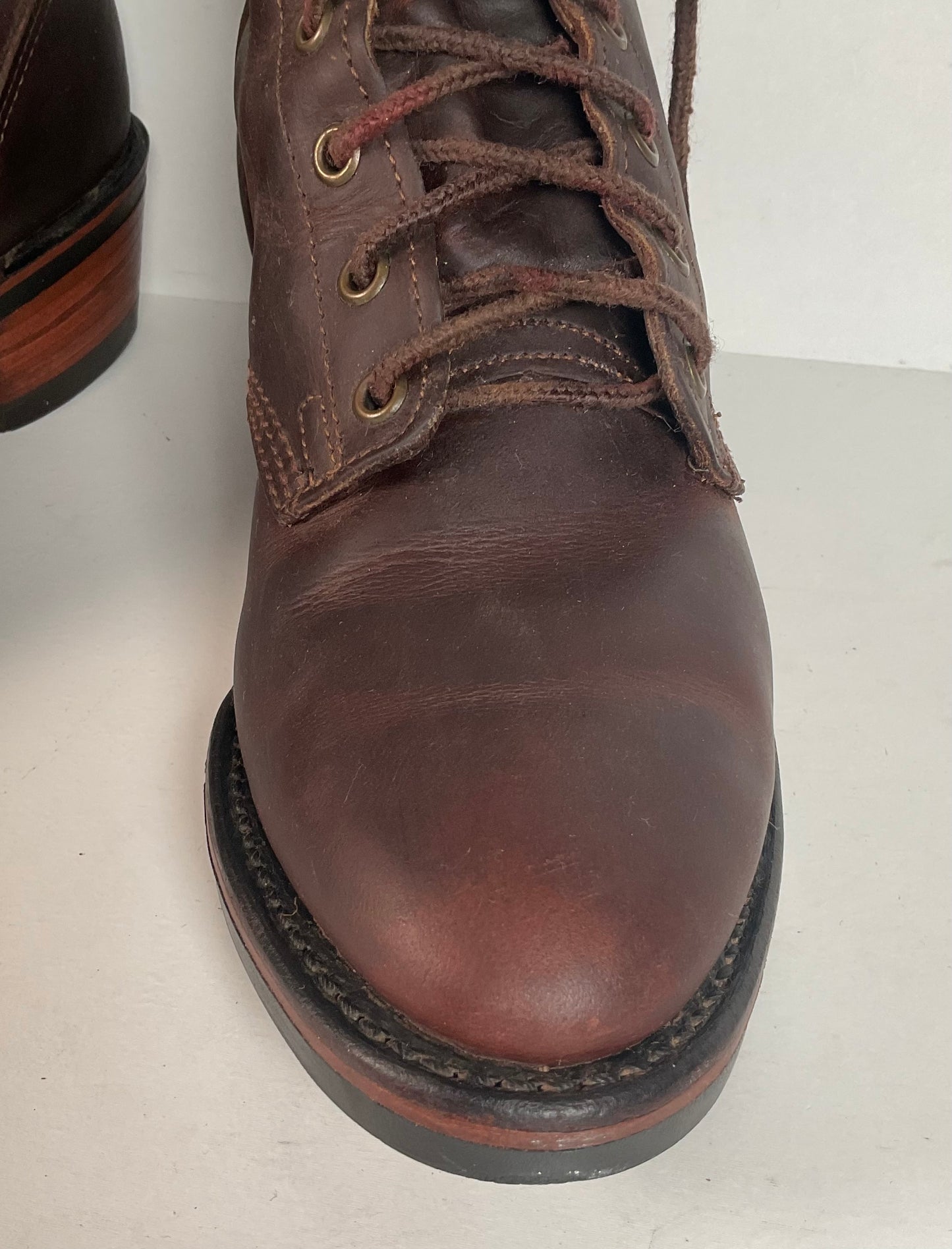 Vintage Santa Fe Western Packer Boots | Apache | Lace Up | USA Made | Women’s 9 M