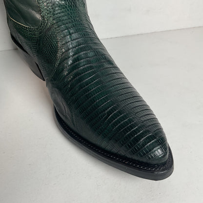 Nocona Emerald Green Teju Lizard Cowboy Boots Men’s 8.5 D | Women’s 9.5 USA Made