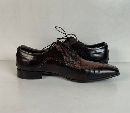 Mezlan Exotic Ostrich Leg Loafer Shoes 9.5 M Recrafted