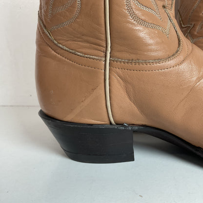 Vintage Tony Lama Gold Label Cowboy Boots 9.5 D Lizard Wingtip USA Made