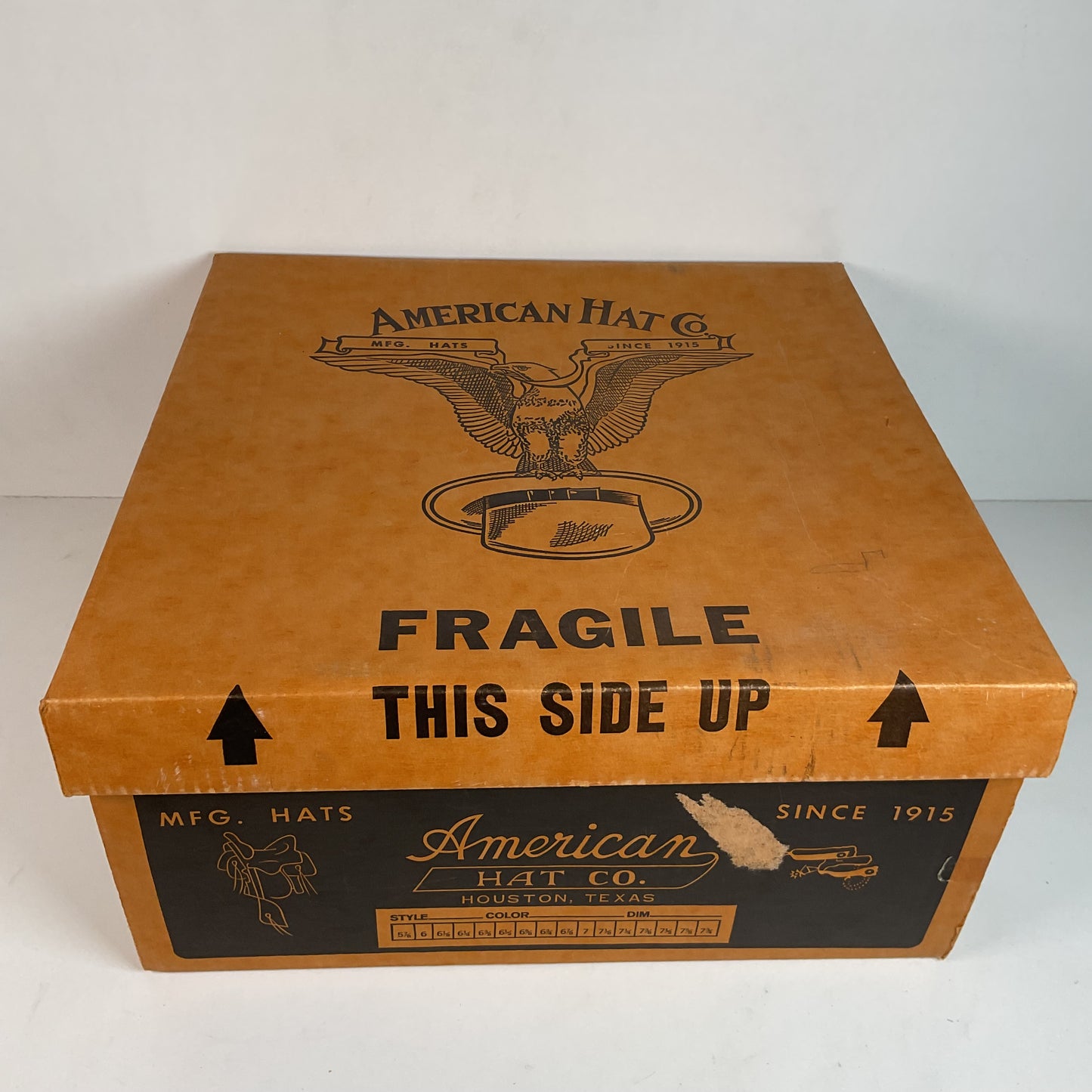 Vintage American Hat Company Cowboy Hat 7” Chocolate Brown USA Made