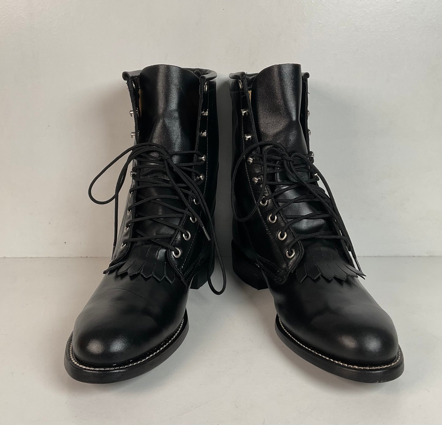 Vintage J. Chisholm Kiltie Packer Boots Men’s 8 D | Women’s 9 USA Made Lace Up