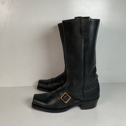 1970s Durango Harness Motorcycle Boots 10 D USA Made Biker Buckle