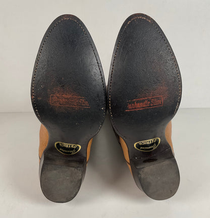 Vintage Panhandle Slim Cowboy Boots | Ostrich Leg & Smooth | Set of (2) | 8 D