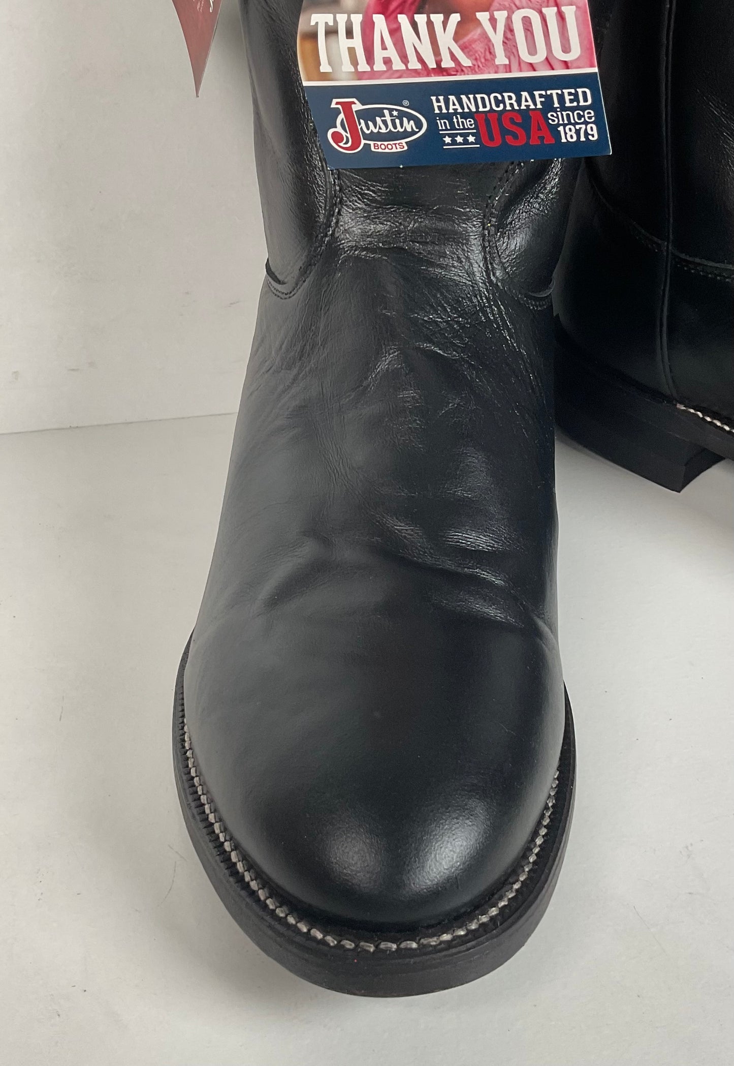 Justin Classic Roper Boots | Black | USA Made | Men’s 11.5 D