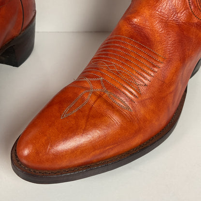 Vintage Justin Cowboy Boots | Chocolate Cow | USA Made | Men’s 10.5 D