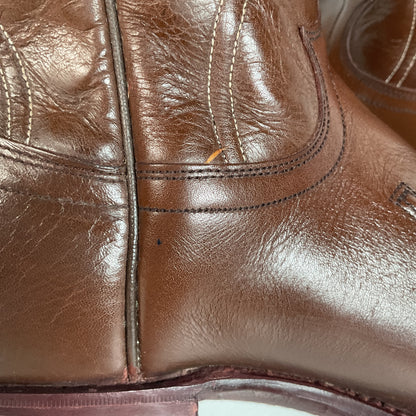 Vintage 1970s Dan Post Cowboy Boots 9 D French Toe