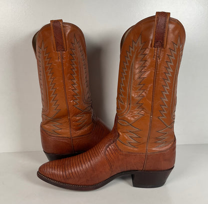 Vintage Dan Post Teju Lizard Cowboy Boots | USA Made | Men’s 10.5