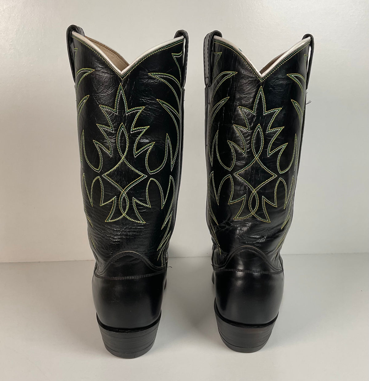 Vintage Nocona Cowboy Boots | 1970s | Black Calf | Men’s 7.5 D