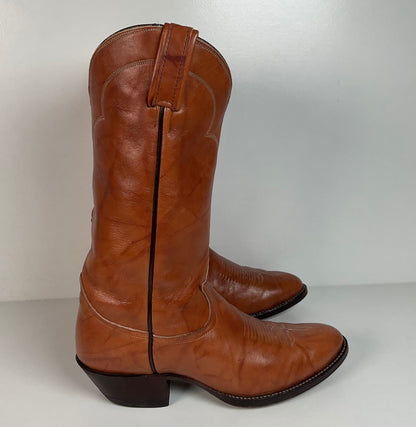Vintage Tony Lama Chocolate Cow Cowboy Boots | Gold Label | Men’s 8.5 D