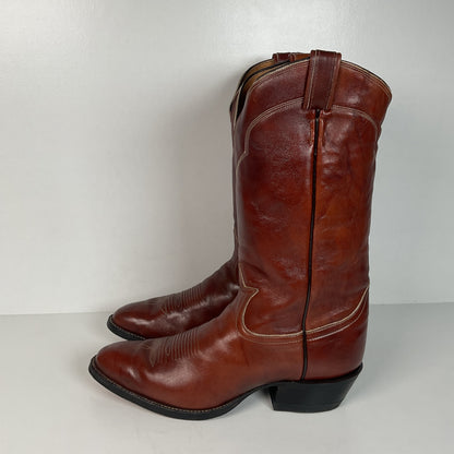 Vintage Tony Lama Cowboy Boots | Chocolate Cow | Men’s 11 D