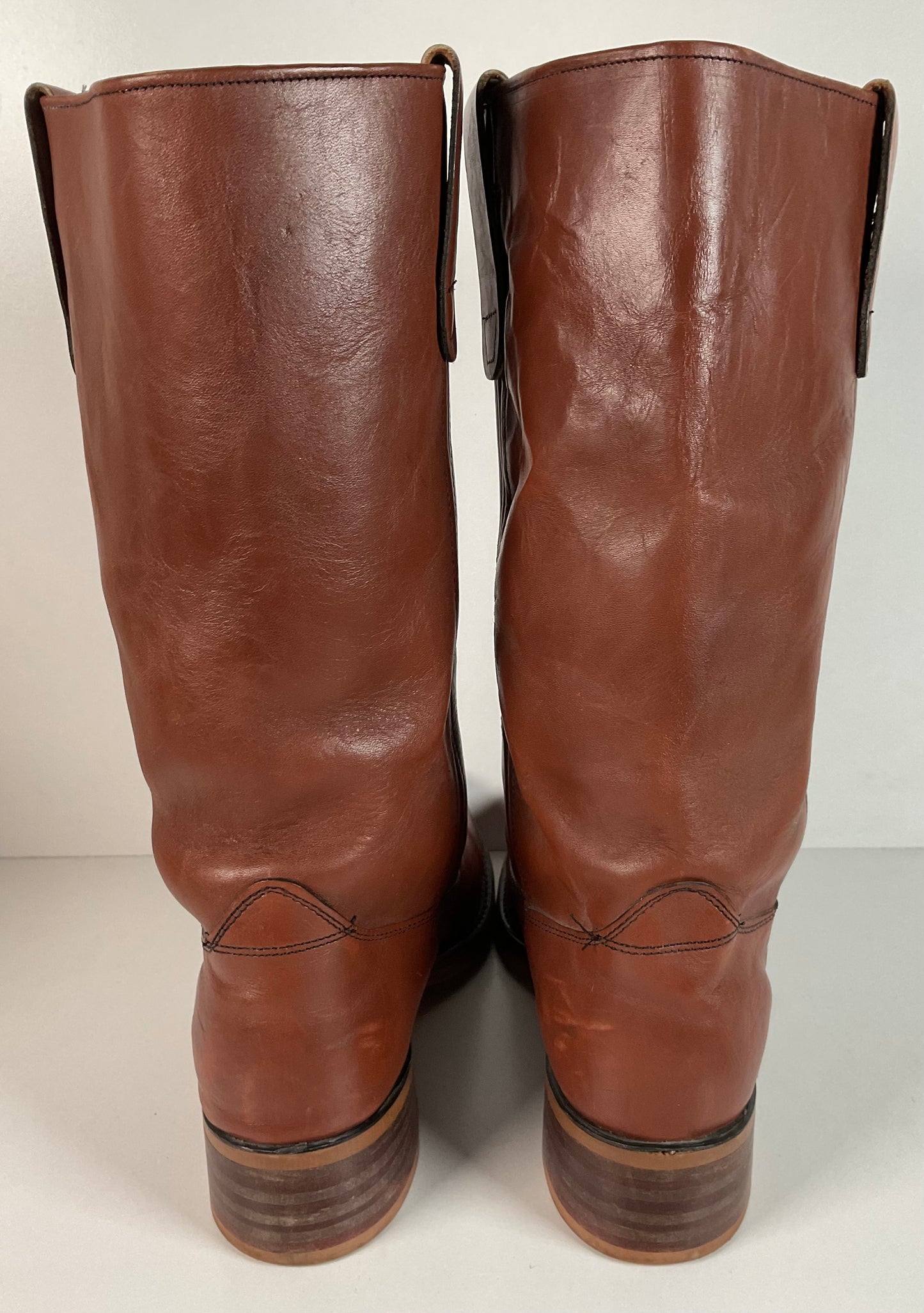 Vintage Sears Chunky Western Campus Boots 10.5 EE USA Made Cavalry Style