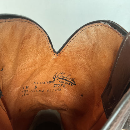 J. Chisholm Full Ostrich Quill Roper Boots | Exotic | USA Made | Men’s 10 D