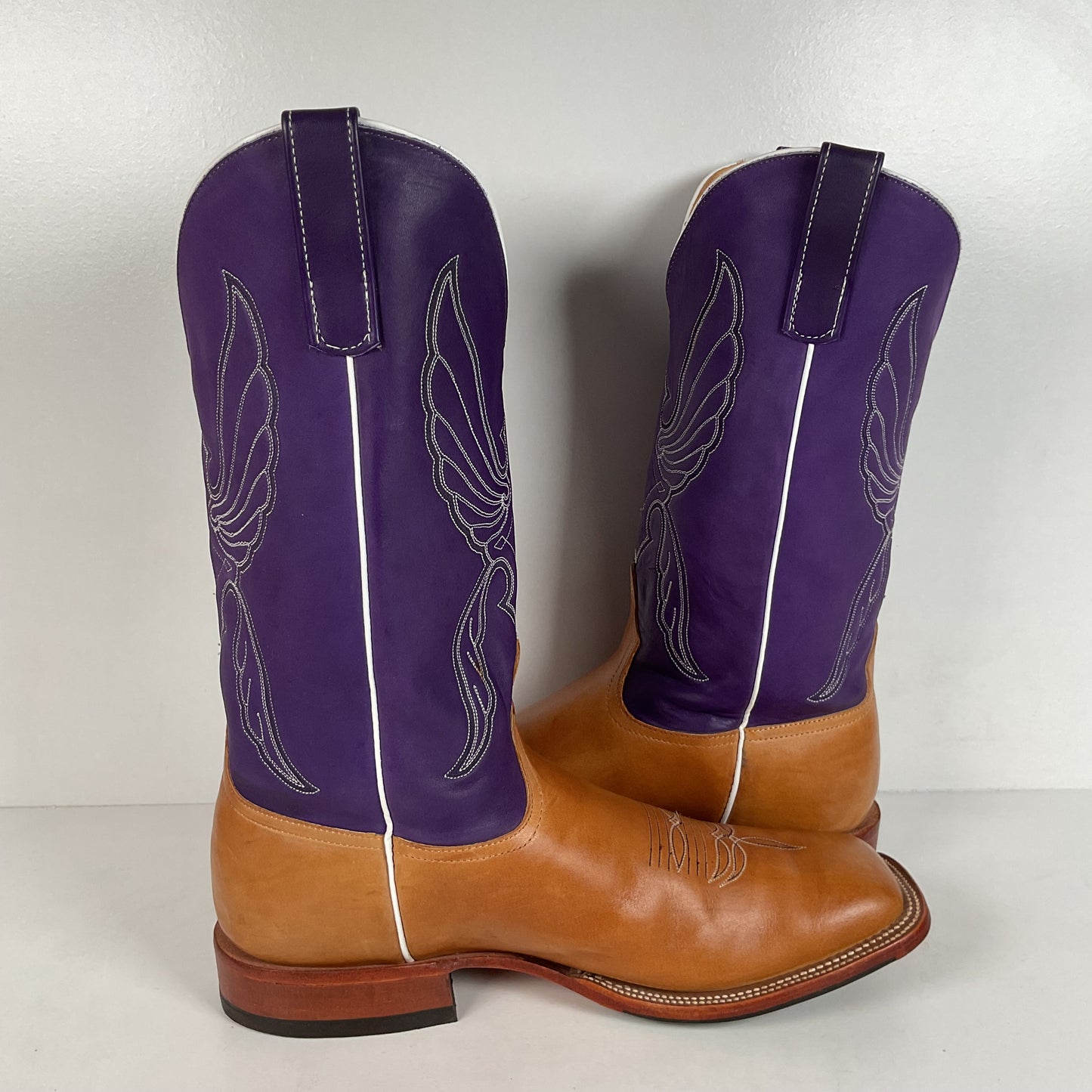 Anderson Bean Tan Crazy Horse Cowboy Boots | Purple Mad Dog | Men’s 12 D