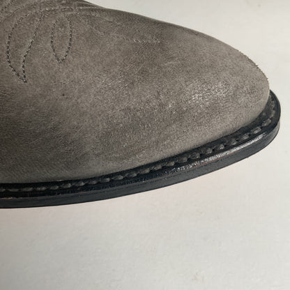 Vintage Dan Post Grey Elk Skin Cowboy Boots 10.5 D USA Made Old Label