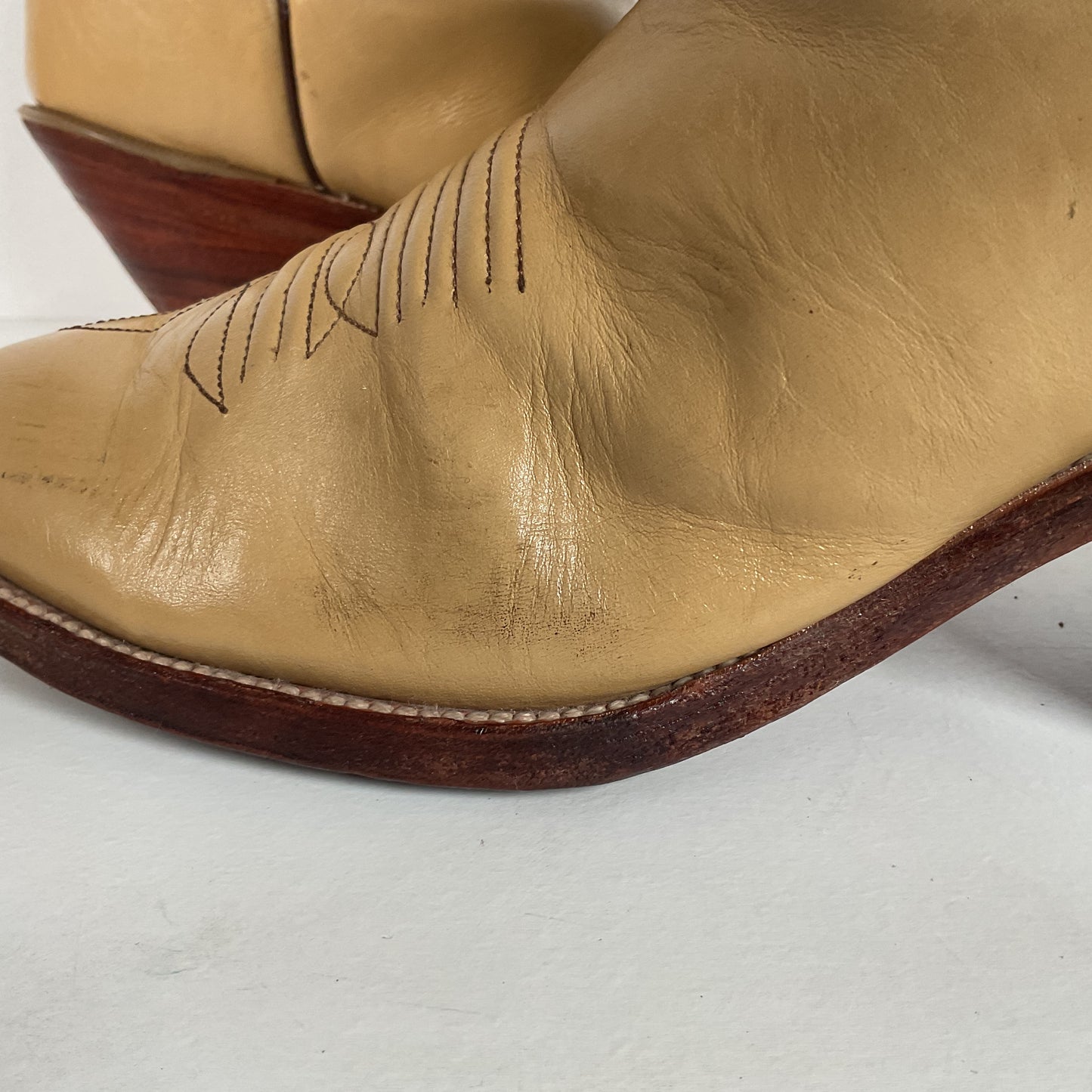 Vintage Siete Leguas Cowboy Boots | 1970s | Blonde Calfskin | Men’s 10 EE