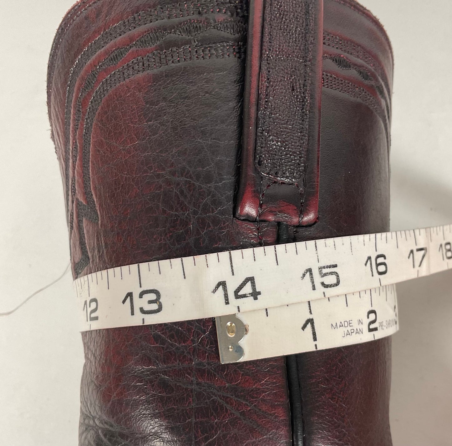 Lucchese 2000 Elephant Roper Boots | USA Made | Black Cherry | Men’s 8.5 D