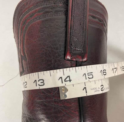 Lucchese 2000 Elephant Roper Boots | USA Made | Black Cherry | Men’s 8.5 D
