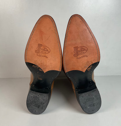 Vintage 1960s Justin Cowboy Boots 11.5 D Hand Lasted Old Fort Worth Label