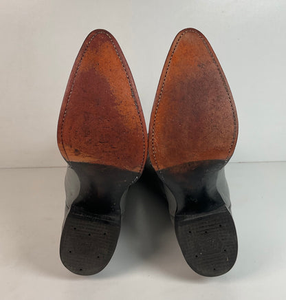 Vintage Grey Tony Lama Grey Cowboy Boots 11 D Gold Label USA Made