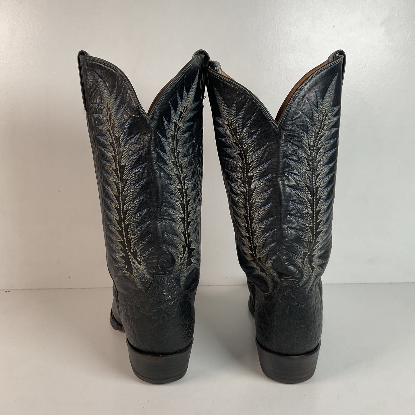 Vintage Tony Lama Gold Label Elephant Boots 10 D USA Made Exotic