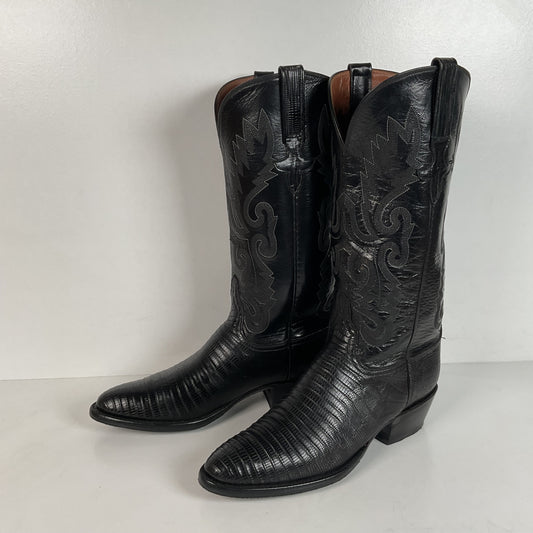 Vintage Lucchese Handmade Cowgirl Boots | Lizard Teju | Women’s 8 B