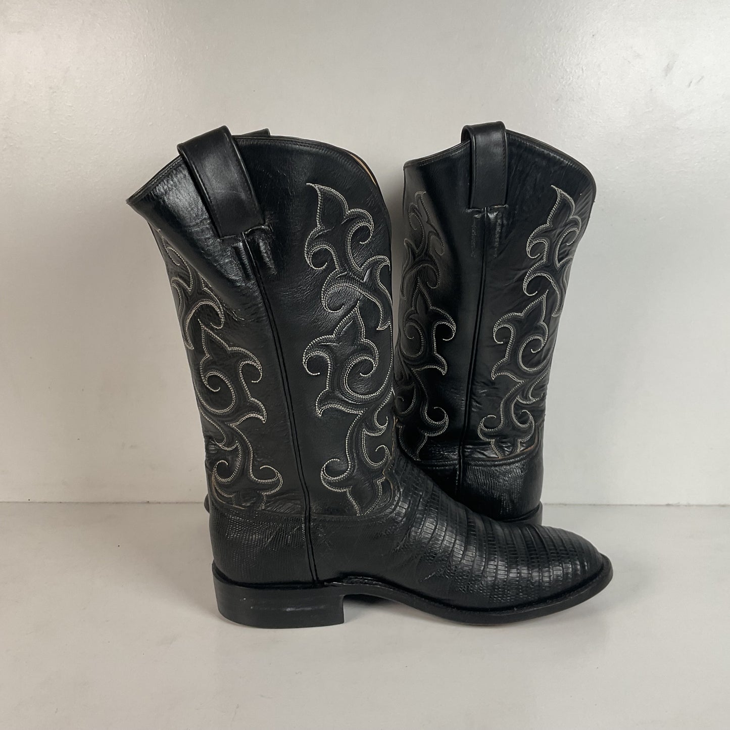 Caboots Lizard Roper Boots 9.5 E Champion Attitude Custom