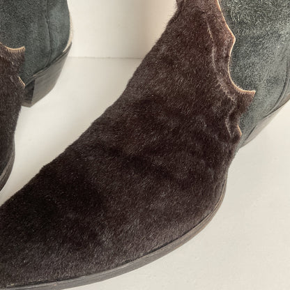 Vintage Larry Mahan Cowboy Boots | Pony Hair on Cowhide | Triad | Men’s 9.5 B