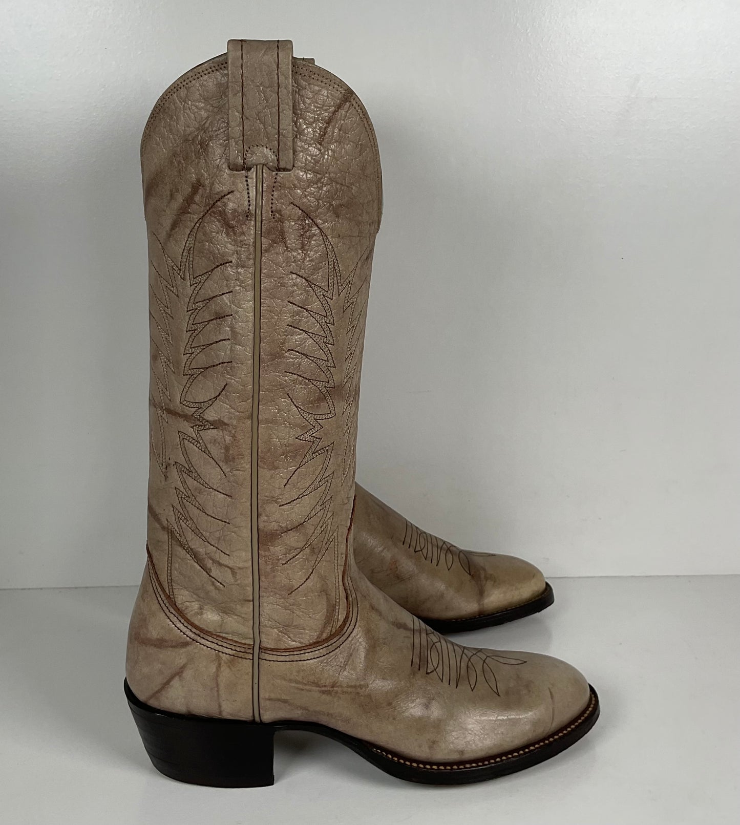 Vintage Nocona Cowgirl Boots | Marbled Grey | Men’s 6 | Women’s 7