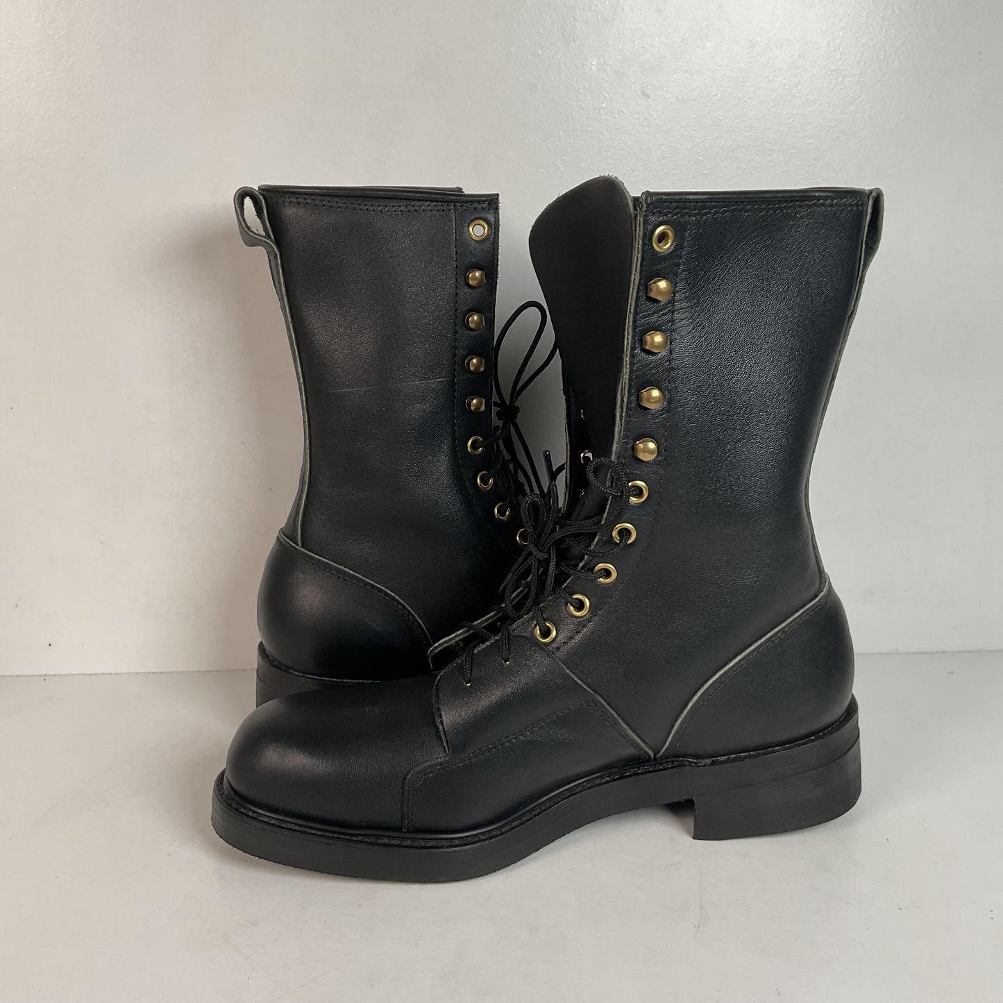 Vintage Safety Toe Linesman Boots 9 EE USA Made Biker