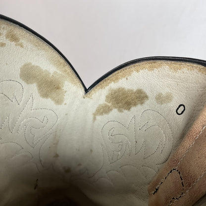 Tony Lama Cowgirl Boots — Tooled Inlay — USA Made — 8.5 M