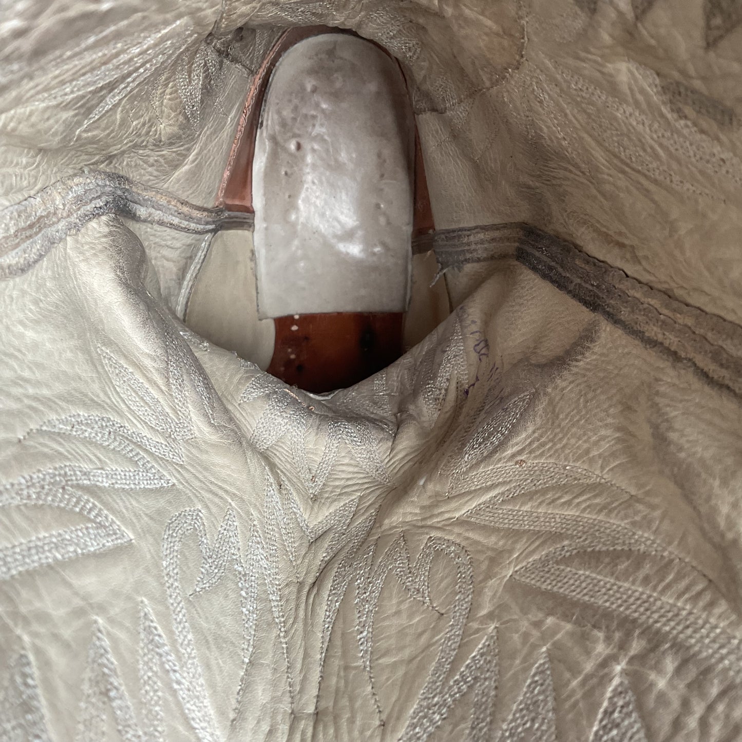 Vintage Dan Post Monitor Lizard Cowboy Boots | Golden Spur Collection | Blonde | 10 D