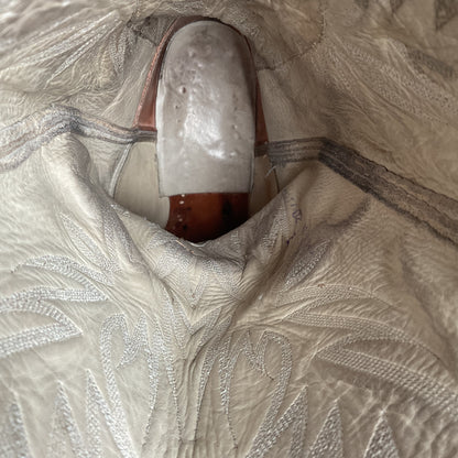 Vintage Dan Post Monitor Lizard Cowboy Boots | Golden Spur Collection | Blonde | 10 D