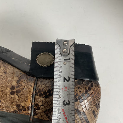 Vintage Larry Mahan Python Snakeskin Cowboy Boots | Reticulated | Men’s 12 D