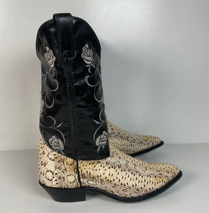 Vintage Code West Viper Snakeskin Cowgirl Boots | Exotic | Women’s 9 M