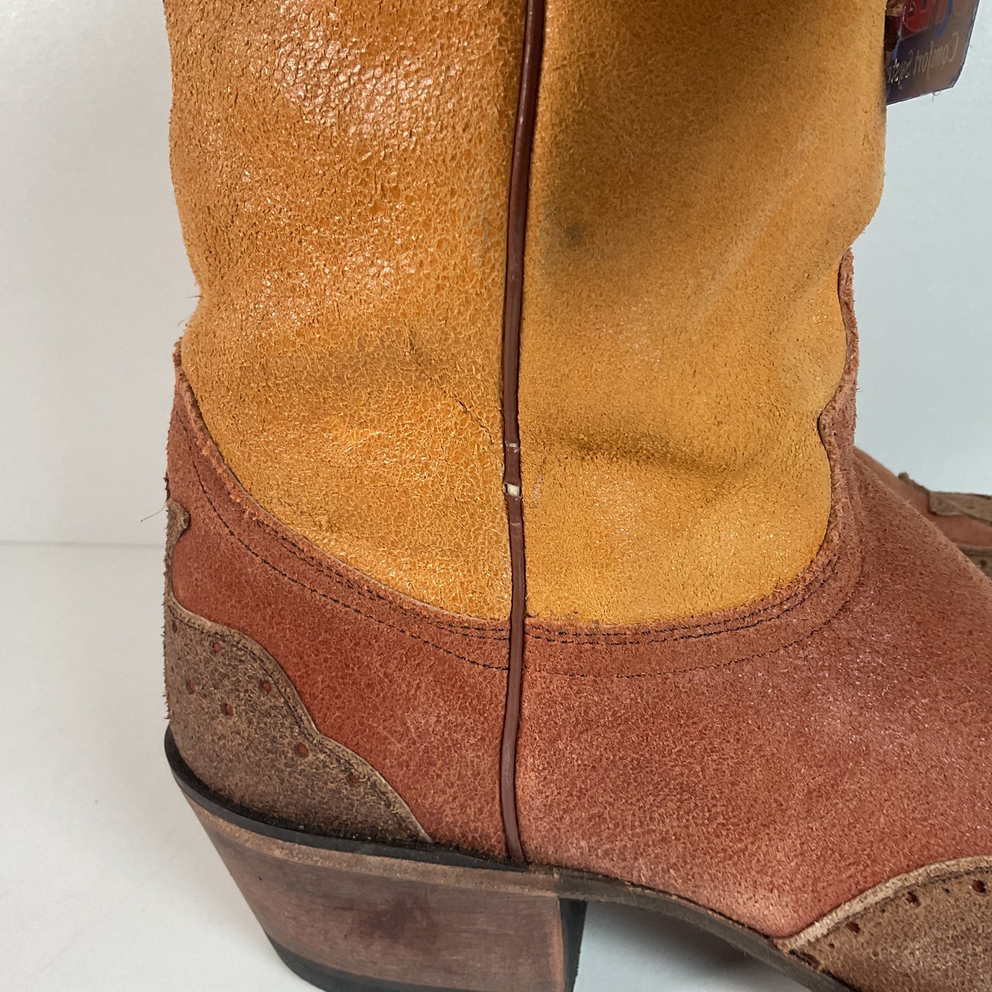 Justin Vintage Collection Cowgirl Boots | Crackle Suede | Retro | Women’s 10 B