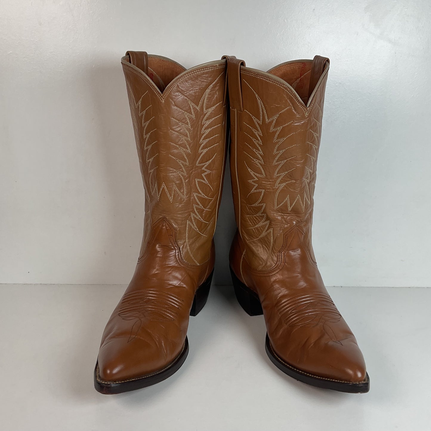 Vintage Nocona Calfskin Cowboy Boots 12 D Old Black Label